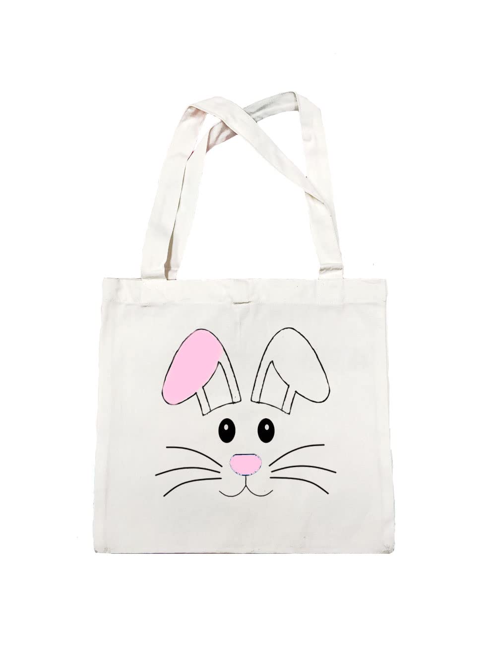 PandoraTees Easter Bunny - 2 piece Tote Bag Set, Easter Gift Bag Set
