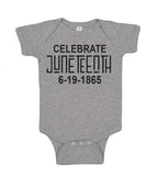 PandoraTees Juneteenth Baby outfit, Short Sleeve Baby Bodysuit Celebrate Juneteenth