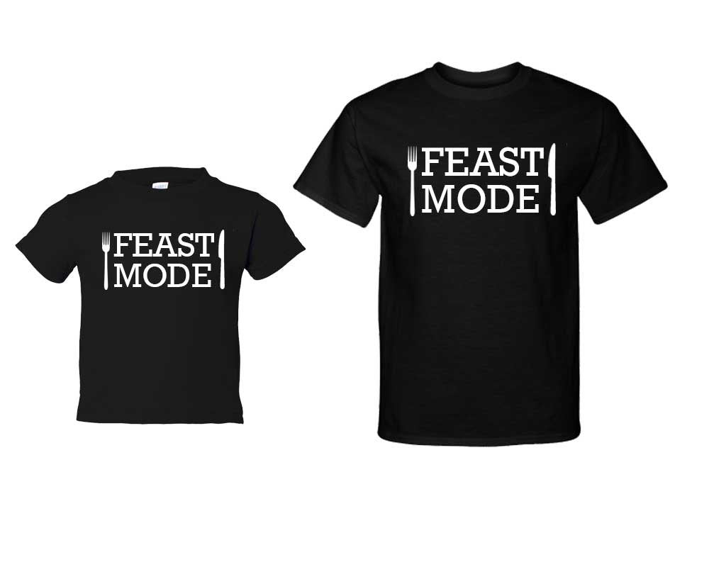 Matching Set -Feast Mode - Short Sleeve Kids & Adult Unisex T-Shirt