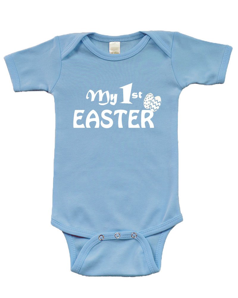 Short Sleeve Baby Bodysuit Gift Set - My 1st Easter Baby Bodysuit, Easter Baby Gift