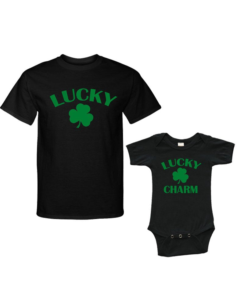 Matching Set -Lucky/Lucky Charm - Short Sleeve Bodysuit & Adult Unisex T-Shirt