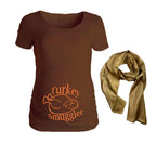 Thanksgiving Maternity Top - Turkey Smuggler Pregnancy Top