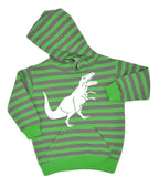 PandoraTees Toddler Dinosaur Hoodie, Dinosaur Hooded Pullover