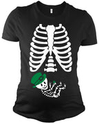 PandoraTees Maternity Short Sleeve T-Shirt - Irish Skeleton Baby