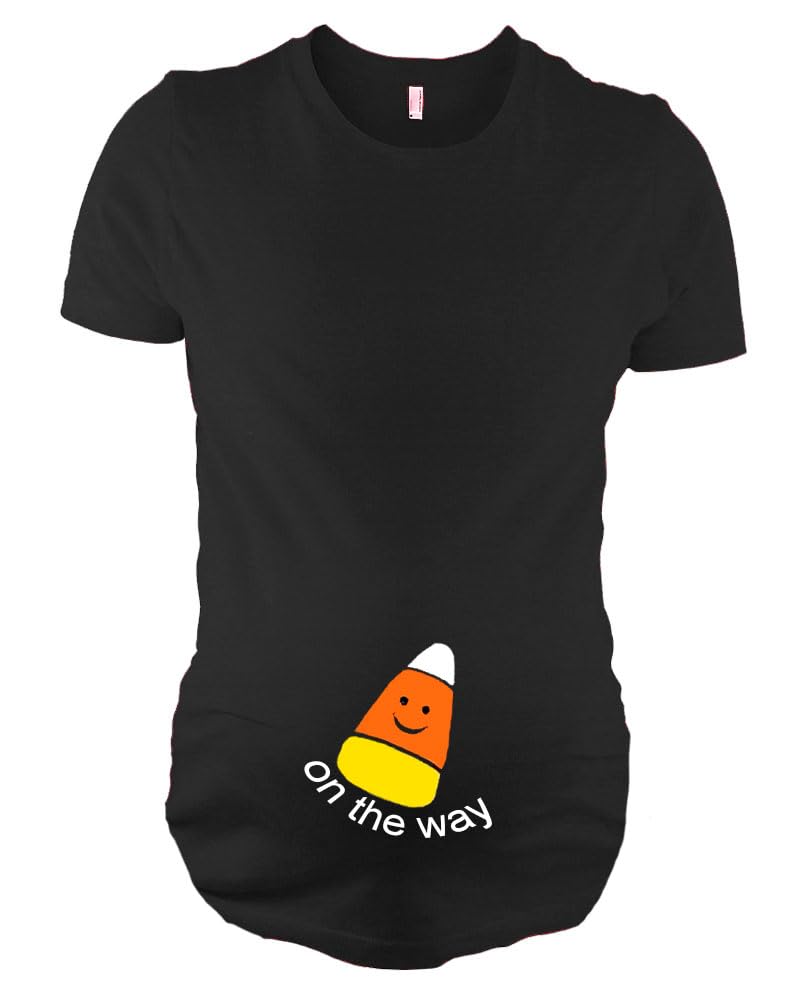 Candy Corn Pregnancy Top, Maternity Candy Corn T-Shirt, Candy Corn Maternity Shirt