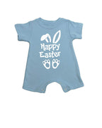 PandoraTees Infant Short Sleeve Romper - Happy Easter