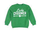 PandoraTees Fleece Sweatshirt St. Patricks Day, Toddler, Infant Long Sleeve Sweatshirt Lucky Charmer