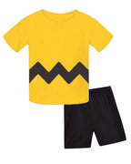 PandoraTees Kids Outfit - Yellow Zig Zag