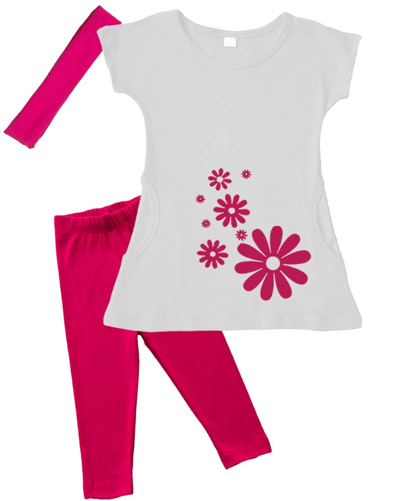 PandoraTees Girls Outfit - Flowers