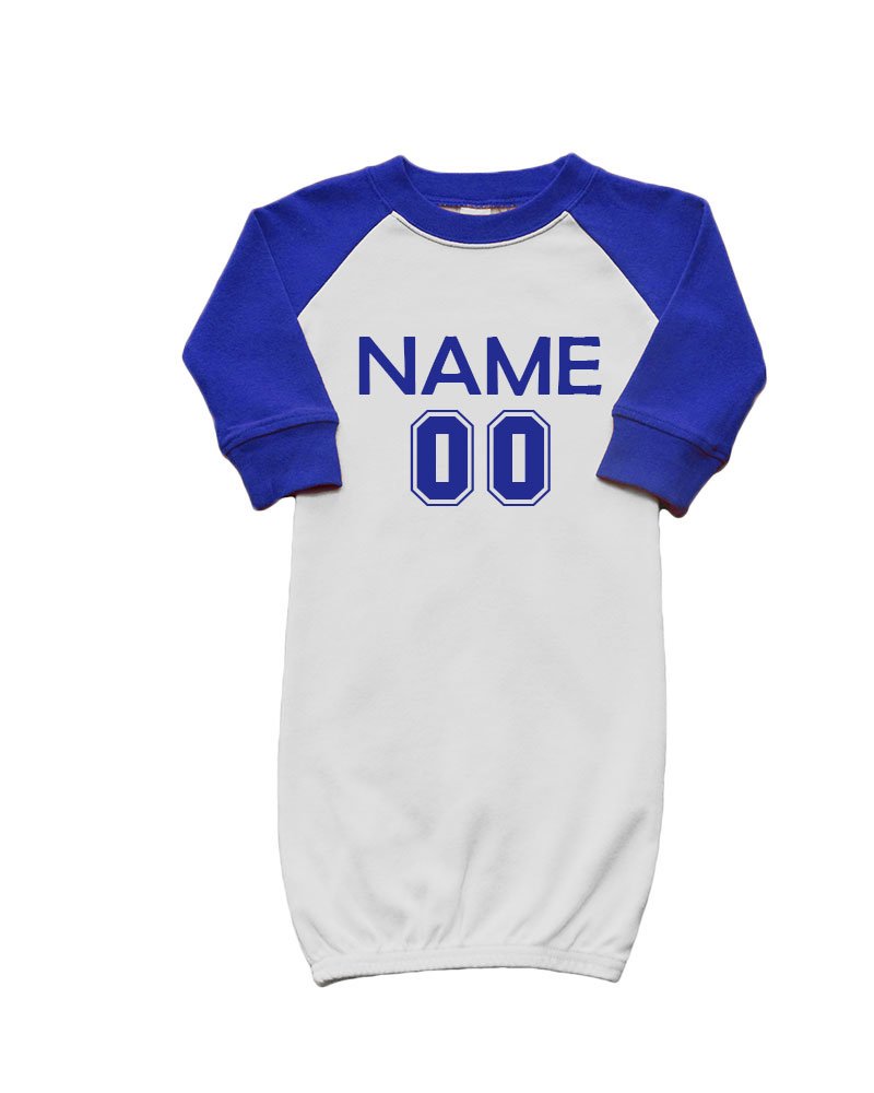 Infant Raglan Baby Gown - Personalize it with Custom Print