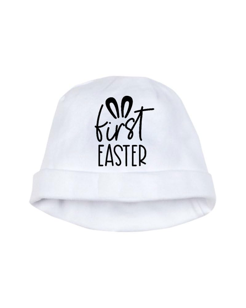 PandoraTees First Easter Baby Cap, Personalized Easter Beanie with Bunny Ears Design
