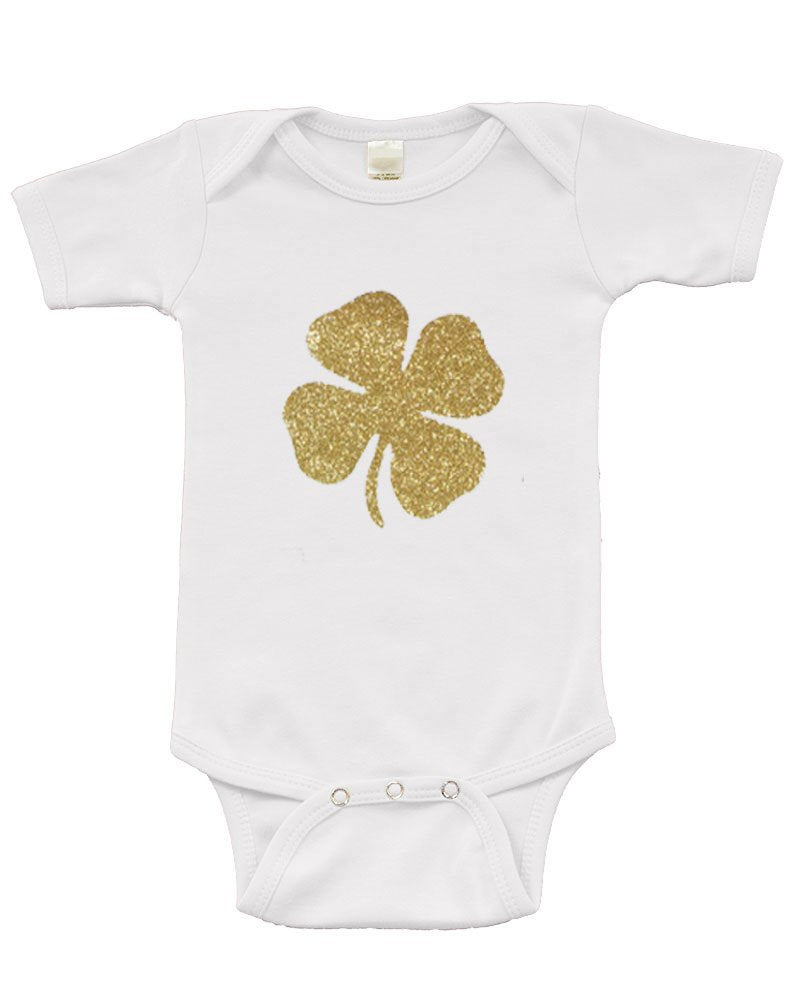 Infant Short Sleeve Onesie w/Golden Clover