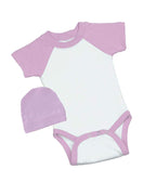 Short Sleeve Raglan Bodysuit and Cap Set