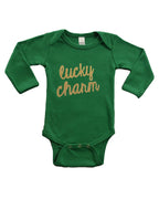 Infant Long Sleeve Green Bodysuit - Lucky Charm
