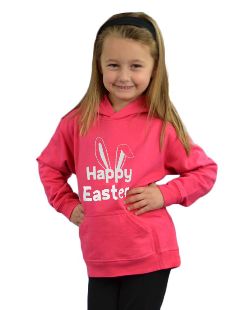 PandoraTees Fun Easter Fleece Hoodie - Happy Easter Toddler Easter Hoodie