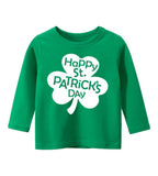 Kids Long Sleeve St Patricks Day Tshirt, Kids Boys St Paddy Day Long Sleeve Shirt -Happy St. Patrick's Day