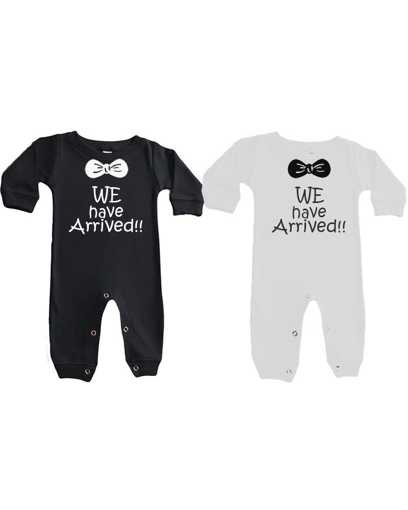 Twin Collection - 2 piece Long Sleeve Romper Set - We Have Arrived