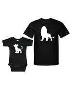 PandoraTees Father Son Matching Shirt Lion and Cub