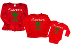 PandoraTees Kids Matching Christmas Tees - Santa's Favorite