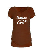 Funny Maternity Gift, Funny Maternity Short Sleeve T-Shirt - Eating for Two