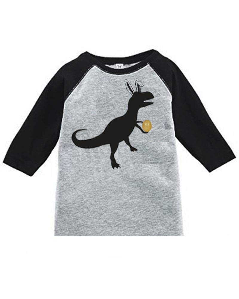 Toddler Raglan Easter Shirt - Dinosaur with Golden Easter Egg