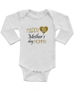 Infant Long Sleeve Bodysuit -Happy 1st Mother's Day Mommy