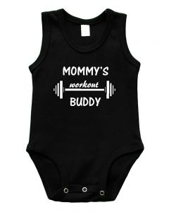 Infant Sleeveless Bodysuit - Mommy's Workout Buddy 