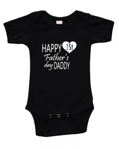 Infant Short Sleeve Bodysuit -Happy First Father's Day Daddy