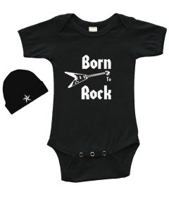 Infant Bodysuit & Cap Set -Born to Rock