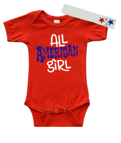 All American Girl Baby Bodysuit Patriotic