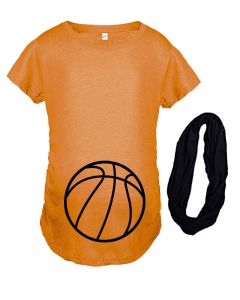 PandoraTees Maternity Basketball Tshirt,  Basketball Bump Pregnancy Tshirt