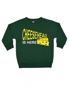 Cheesehead is here Fleece Sweatshirt