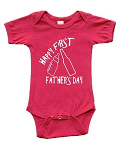 Baby Bodysuit -Happy First Father's Day -Cheers