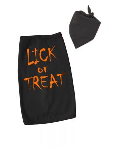  PandoraTees Funny Halloween Dog T-Shirt Costume - Lick or Treat
