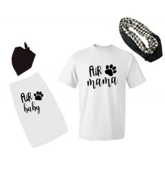 Dog and Owner Tshirts- Fur Mama/Fur Baby