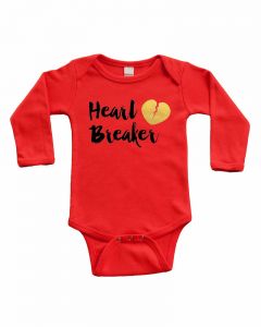 Long Sleeve Baby Bodysuit -Heart Breaker 