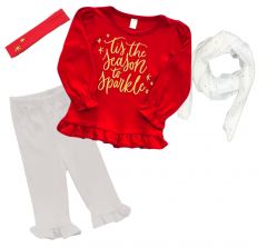 Girls Christmas Outfit - its time to Sparkle