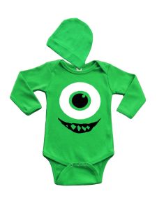 Monster Baby Costume Long Sleeve Bodysuit and cap