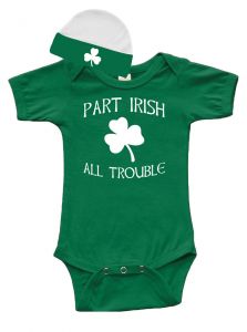 Part Irish All Trouble Baby Gift Set
