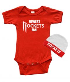 Short Sleeve Bodysuit & Cap Set - Newest Rockets Fan