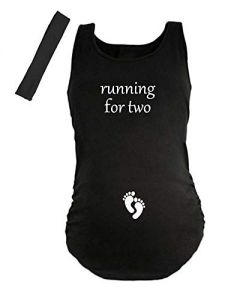 Pregnancy Announcement Tank Top - Running for Two