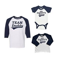 Matching Father Son Baseball Shirts - Team Daddy/on Daddy's Team
