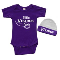 Bodysuit & Cap Set - Little Vikings Fan 