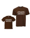 Matching Set -Feast Mode - Short Sleeve Kids & Adult Unisex T-Shirt, Infant 12-18m + Adult X-Large, Chocolate/Chocolate
